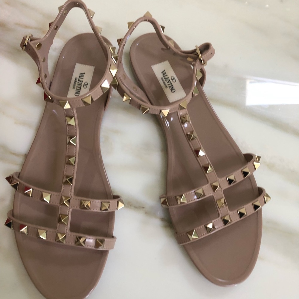 Valentino jelly  sandals size 41 tan